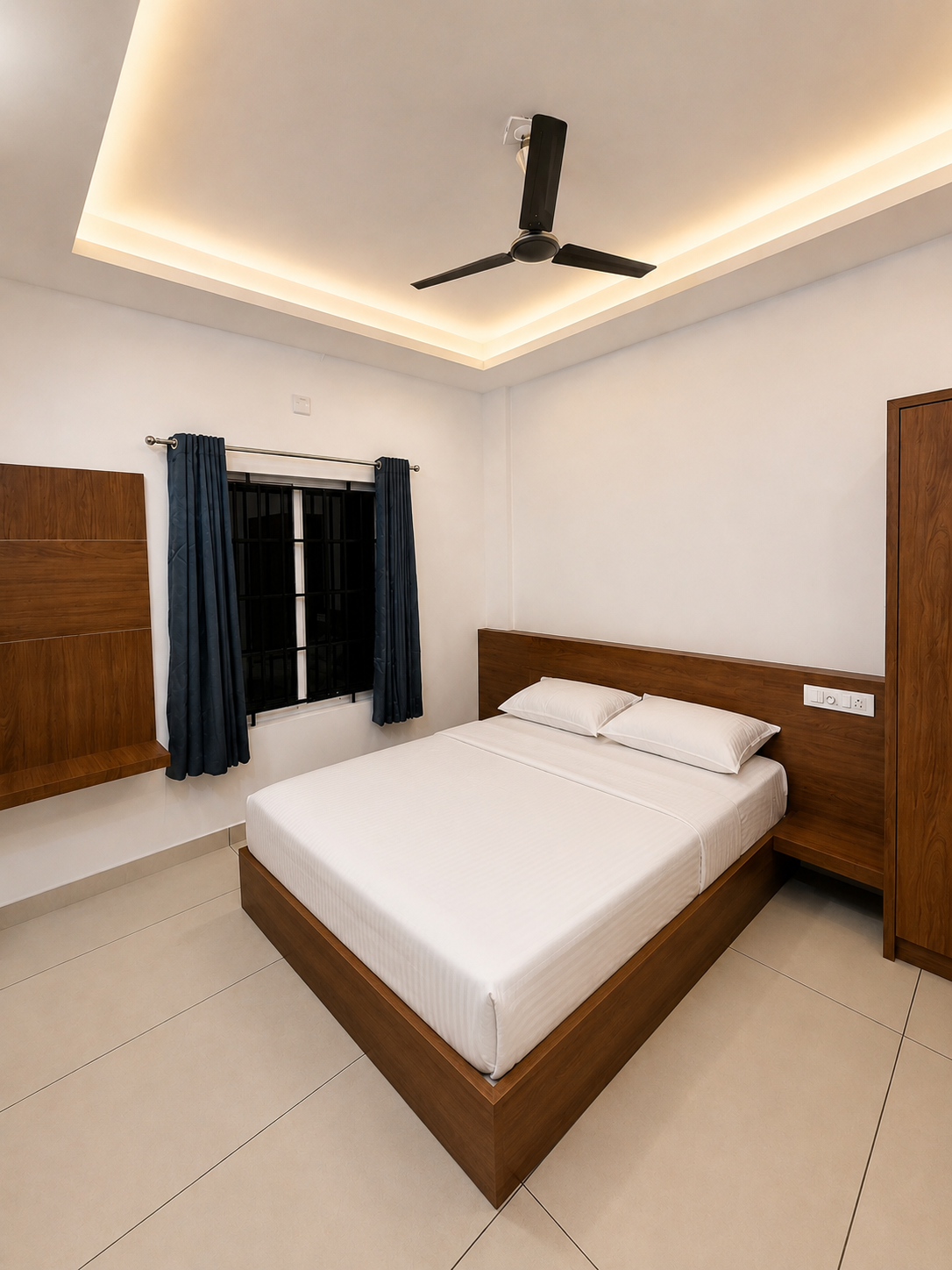 2 BHK Bedroom 1 double bed view